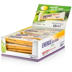 Sanct Bernhard Sport Energie Reis-Riegel Apfel 20er-Pack - Schoko- & Müsliriegel mit 72 % Kohlenhydraten aus natürlichem Ursprung, ideal für maximale Leistung und leicht verdaulich, perfekt auch bei Kälte.