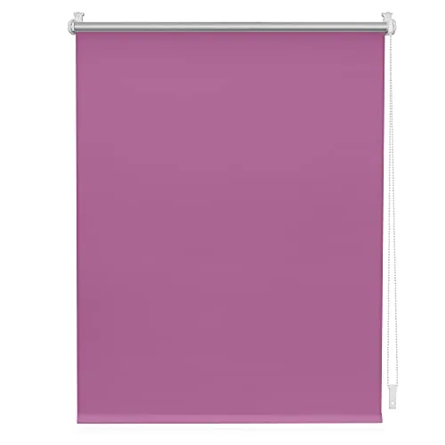 Lichtblick Thermorollo ohne Bohren, Klemmfix, Verdunklungsrollo, Hitzeschutz, Sichtschutz, Wandmontage, Deckenmontage, Rollo für Fenster und Türen Fuchsia,B40 x H150 cm