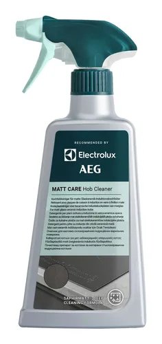 AEG Glaskeramikreiniger M2HCMC01 MattCare 500ml - Effektiver Glaskeramikreiniger im praktischen Spray für matte Kochfelder. Entfernt hartnäckige Rückstände und sorgt für strahlende Sauberkeit, während die elegante Oberfläche erhalten bleibt.