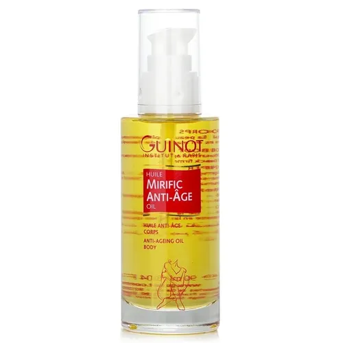 GUINOT Huile Mirific Anti-Age 90ml - Nährendes Anti-Aging Öl - Ganzkörperpflege mit vier wertvollen Ölen, die die Haut straffen und nähren. Ideal für die tägliche Anwendung nach dem Duschen, ohne fettige Rückstände.