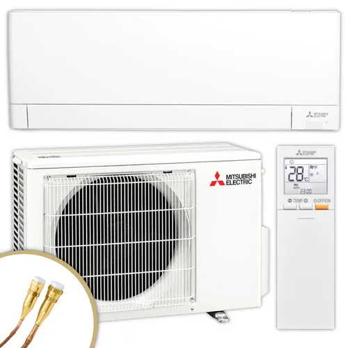 Mitsubishi electric Split-Klimagerät MSZ-AY35VGKP + MUZ-AY35VG - Klimageräte, effiziente Heizung und Kühlung für Räume bis 40 m², integrierter WiFi-Adapter für einfache Steuerung über MELCloud App und hohe Energieeffizienz dank Invertertechnologie.