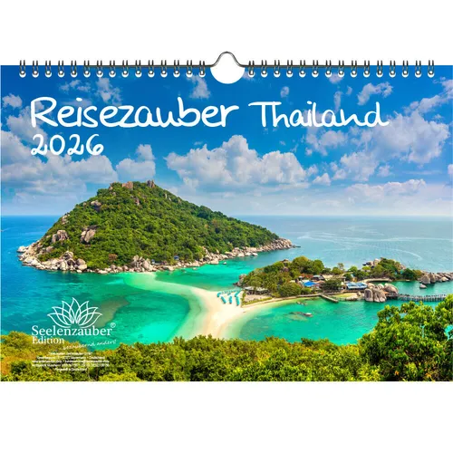 Reisezauber Thailand DIN A4 Kalender für 2026 Bangkok Reise Strand Meer Stadt La