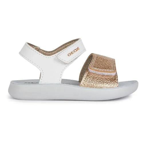 GEOX BABY B SANDAL LIGHTFLOPPY SANDALS WHITE/GOLD 23_EU - Stilvolle Baby Sandalen aus hochwertigem Leder mit praktischen Klettverschluss. Ideal für kleine Entdecker, die Komfort und Sicherheit beim Spielen schätzen.