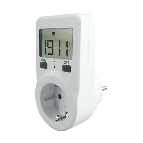 X4-LIFE Energie Track Stromkostenmessgerät - Präzises Stromkostenmessgerät für den Haushalt. Überwachen Sie den Verbrauch Ihrer Geräte in Küche, Homeoffice und mehr. Ideal zur Kostenkontrolle und für bewussten Energieeinsatz.