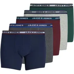 Jack & Jones PlusSize Boxershorts JACOLIVER TRUNKS 5 PACK - Boxershorts in 5er-Pack, bequem und elastisch dank 95% Baumwolle und 5% Elasthan, ideal für Plus-Size-Träger.