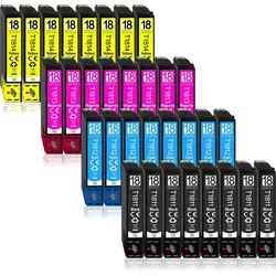 32er Pack Druckerpatronen 18 18XL kompatibel mit Epson XP-312 - Kompatible Druckerpatronen für Epson XP-312, ideal für hochwertige Ausdrucke. Mit integrierter Füllstandsanzeige und hoher Reichweite von bis zu 470 Seiten für die schwarze Patrone – die perfekte Wahl für kosteneffizientes Drucken.