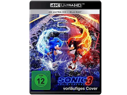 Sonic the Hedgehog 3 (4K Ultra HD) (+ Blu-ray) - Actionreicher Animationsfilm, freigegeben ab 12 Jahren, in atemberaubender 4K Ultra HD-Qualität für ein unvergessliches Seherlebnis.