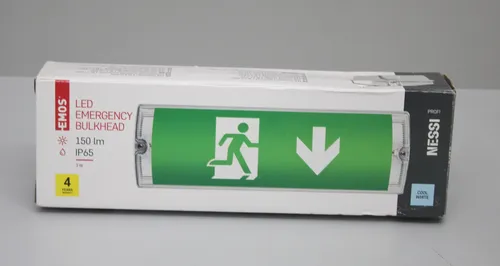 EMOS ZN1110 LED-Notfall-Schottwand 3W 150lm IP65 LiFePo4 Kaltweiß 6500K 1500mAh