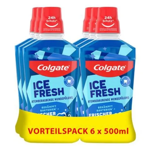 Colgate Mundspülung Ice Fresh 12x500 ml, für sofortige & anhaltende Frische