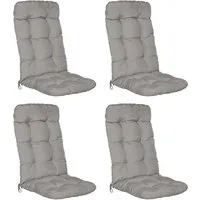 Beautissu Polsterauflage Flair HL - 4er Set für Hochlehner - Hochwertige Gartenstuhl-Auflagen (120x50x8cm) im 4er Set, mit bequemer Schaumflockenfüllung und UV-Lichtechtheit 5, ideal für stilvolle und gemütliche Gartenmomente.