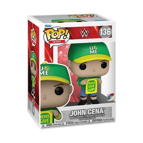 FUNKO POP WWE John Cena Figur - Wrestling Sammelfigur - Action- & Spielfiguren, detailgetreue John Cena Figur aus der WWE Serie 136, ideal für Sammler und Wrestling-Fans, Lieferung in bedruckter Fensterbox