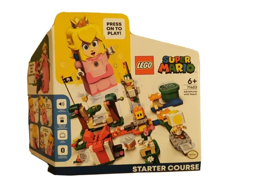 LEGO Super Mario Abenteuer mit Peach Starterset - interaktive Prinzessin Peach, Toad & Lemmy, für kreativen Spielspaß und digitale Münzen verdienen