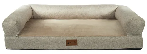 Petlando Alabama Ortho Hundebett L - Orthopädisches Komfortbett für Hunde - Orthopädisches Hundebett in Beige, waschbar mit abnehmbarem Bezug, ideal für große Hunde und sorgt für optimalen Schlafkomfort.