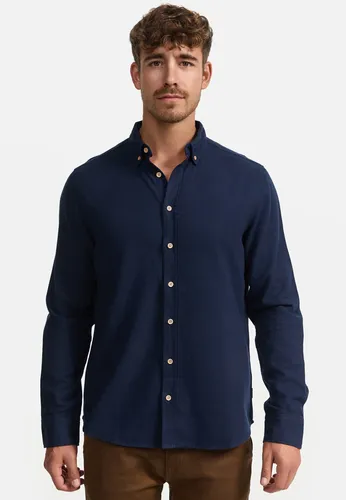 Indicode Langarmhemd Riverside Langarmhemd mit Button-Down-Kragen blau XL