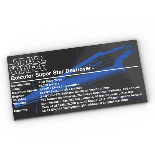 Upgrade-Kit (bedruckte Plakette) für LEGO Star Wars 10221 Super-Sternenzerstörer