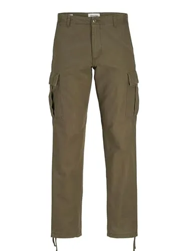Cargohose "JPSTKANE JJBARKLEY CARGO PANT NOOS PLS", Olive Night, Gr. 40 - Länge 32 - Herren-Cargohose von Jack & Jones in Olive Night, ideal für Freizeit. Lässig geschnitten, pflegeleicht und aus widerstandsfähigem Webstoff für optimalen Tragekomfort.