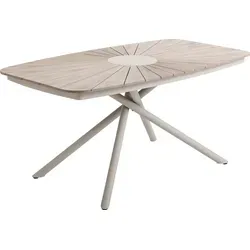 Dehner Gartentisch Barcelona - 6 Sitzplätze, 160 x 76 cm - Esstisch für Gartenpartys mit Platz für bis zu 6 Personen, wetterfestes Polywood und robustes Stahlgestell für langanhaltende Freude im Freien.