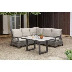 Siena Garden Gartenlounge-Set Corido - 4-teiliges Ecklounge-Set Corido von SIENA GARDEN mit hochwertigem Gardino®-Geflecht. Ideal für bis zu 5 Personen – genießen Sie stilvolle Entspannung in Ihrem Garten oder auf der Terrasse mit modernem Design und hohem Sitzkomfort.
