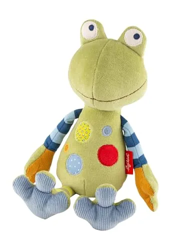 SIGIKID Frosch Patchwork Sweety Stofftier 35 cm - Kuscheliger Frosch in buntem Patchwork-Design, ideal zum Spielen und Liebhaben. Ein perfekter Begleiter für kleine Tierfreunde.