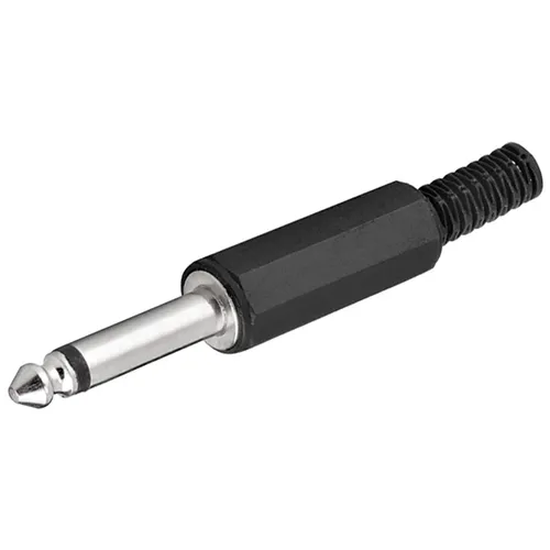 Klinken-Stecker 6,3mm Mono Kunststoff mit Knickschutz