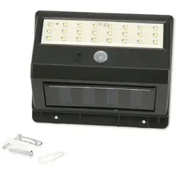 GRUNDIG Solar-LED Wandleuchte 24 LEDs, batteriebetrieben - Schwarz
