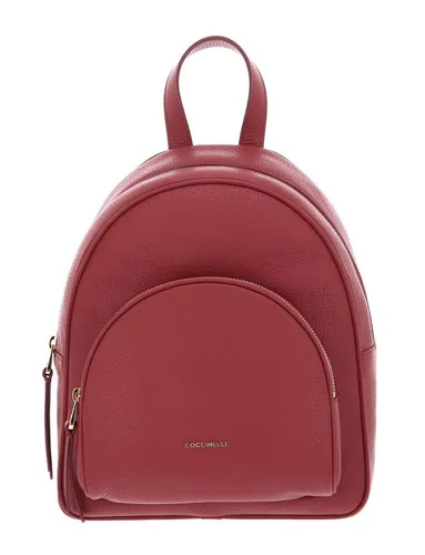 COCCINELLE Rucksack Gleen in Rot - Eleganter Rucksack aus 100% Rindsleder, ideal für den Alltag. Verstellbare Schultergurte und praktische Außenausstattung bieten Komfort und Stil.