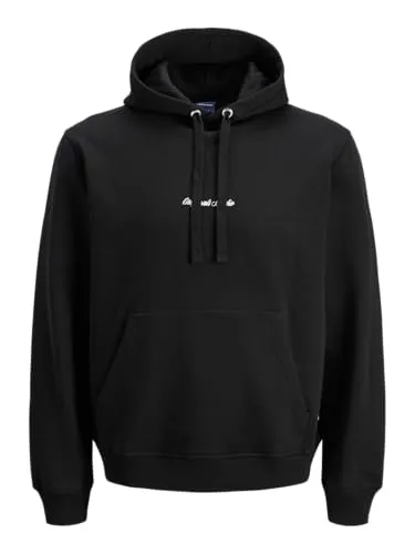 Kapuzensweatshirt "JORNORREBRO EMB SWEAT HOOD NOOS", Gr. M, Black - Stylisches Herren-Kapuzensweatshirt von Jack & Jones in Schwarz. Aus weichem Sweatstoff für optimalen Tragekomfort und Bewegungsfreiheit. Ideal für lässige Freizeitlooks.