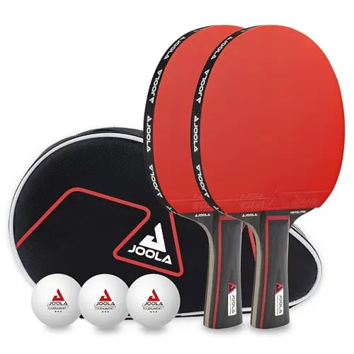 Joola Tischtennis Set Duo Pro | Komplettschläger mit Bällen - Tischtennisschläger Set für Allround-Spieler, inklusive Schlägerhülle und hochwertigen Bällen – ideal für Freizeit und Training.