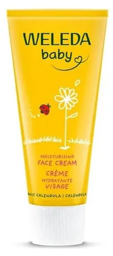 Weleda Baby und Child Gesichtscreme mit Ringelblume 50 ml - Babypflege für empfindliche Kinderhaut, nährt und befeuchtet intensiv, für eine seidige und zarte Haut.