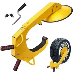 VEVOR Radschloss Autokralle - Design- & Sonnenschutzfolien, vielseitige Anti-Diebstahl-Radkralle für Raddurchmesser 160-380 mm mit verbessertem 30 cm Saugnapf für optimale Sicherheit von Autos, Lkw und Campern.