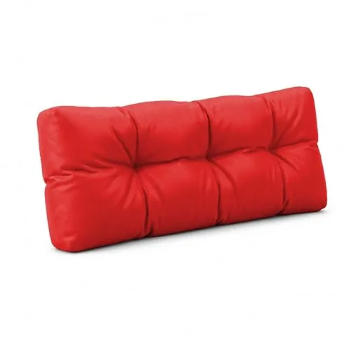 POKAR Palettenkissen Wasserabweisend Palettenauflagen Palettenauflage Palettenmöbel Palettensofa, Rückenlehne 120x40, Rot