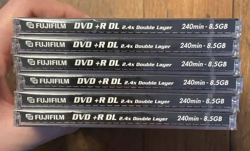 6x Fujifilm DVD+R DL 240 Minuten 8.5 GB Rohlinge - Neu & Verschweißt