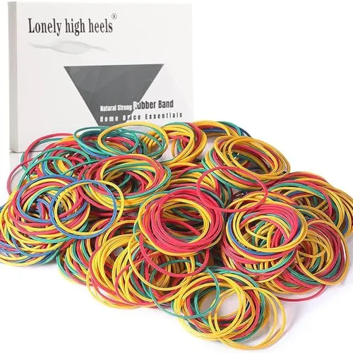 Stücke Bunte Gummibänder Gummiringe Große Gemischte Elastische Gummibänder Dehnbare Bänder Mülleimer Bänder für Haushalt, Arbeit, Büro 500