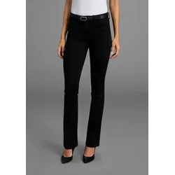 Arizona Bootcut-Jeans Ultra-Stretch normale Passform, Baby-Bootcut, Used-Look-Waschung schwarz 18