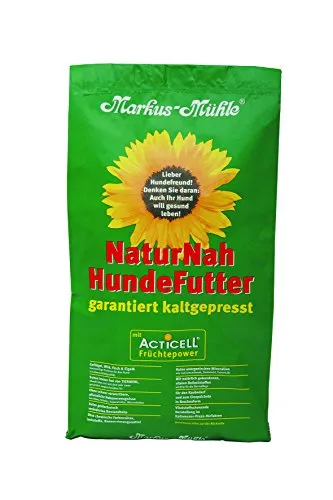 Markus-Mühle® Trockenfutter Naturnah für Hunde - Hundefutter mit natürlicher, kalt gepresster Zusammensetzung, reich an Ballaststoffen für eine gesunde Verdauung und ohne künstliche Zusätze für höchste Qualität.