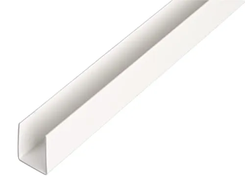 Alberts 484590 U-Profil | Kunststoff, weiß | 2000 x 21 x 20 mm
