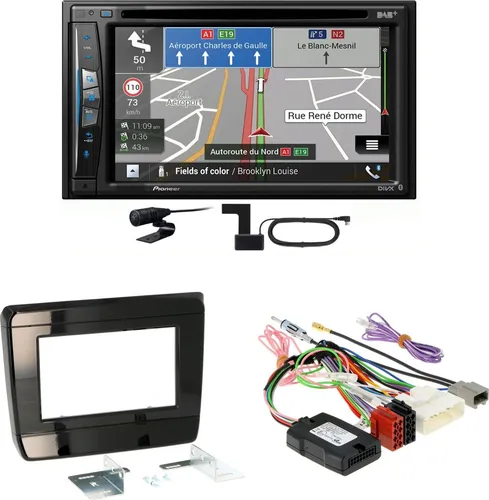 Pioneer AVIC-Z730DAB Einbauset für Isuzu D-Max 3 (ab 2020) - Vollständiges Einbauset mit Pioneer AVIC-Z730DAB, DAB-Antenne, Radioblende und Lenkradadapter. Genießen Sie kabelloses Apple CarPlay, digitales Radio und hervorragende Klangqualität für Ihr Fahrzeug.