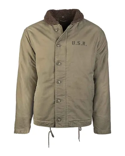 US Navy Deck Jacket N-1 oliv, WKII, Repro, Outdoor, Military -NEU- - Funktionsjacke in Größe XL, wasserabweisend und ideal für Outdoor-Aktivitäten.