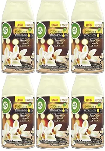 AirWick Freshmatic Nachfüller Ätherische Öle, Vanilleblüte & Honig(3x250 ml) 3 x