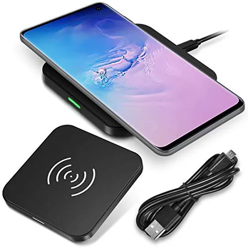 QI Wireless Ladestation kompatibel mit Samsung Galaxy S25 S24 S23 S22 S21 S10 S9 S8 Flip Fold 6 5 Kabellos Charger Induktives Schnellladegerät, Smartphone:Samsung Galaxy S10