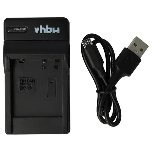 vhbw USB Akkuladegerät kompatibel mit Panasonic Lumix DMC-TZ25, DMC-TZ30, DMC-TZ31, DMC-TZ36, DMC-TZ6, DMC-TZ7, DMC-TZ8, DMC-TZ9, DMC-ZS10 Akku