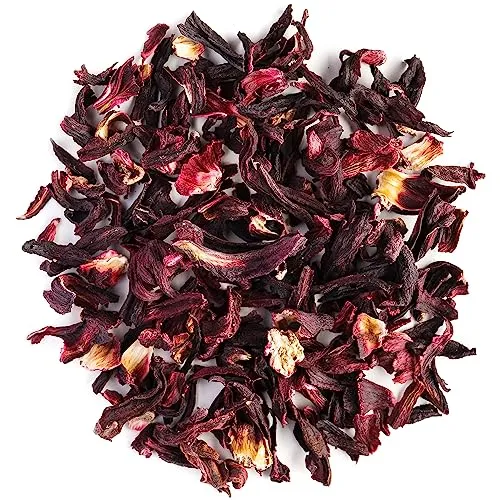 Hibiskus Blüten Biologischer Kräuter Tee – Klassischer Süß-Saurer Roseneibisch Hibiskusblüten Kräutertee - Hibiskusblütentee - Hibiskustee Hibiscus Tee Hibikustee Hibiscusblütentee Hibiskusblüte