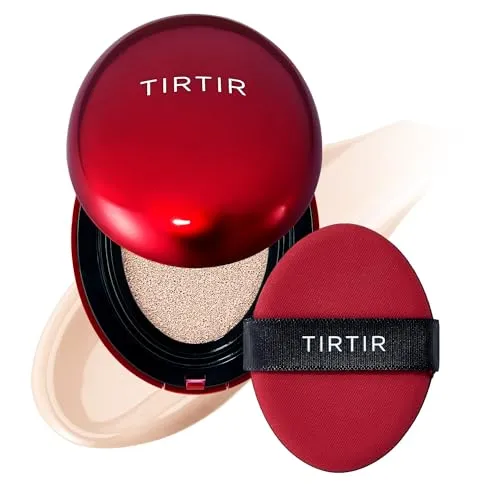 TIRTIR Mask Fit Red Cushion - Langanhaltendes Make-up mit hohem UV-Schutz, Farbton 15C Fair Porcelain - Make-up für Damen, das perfekt mit Ihrer Haut verschmilzt, kleine Makel abdeckt und für einen makellosen Teint sorgt. Ideal für jeden Look!