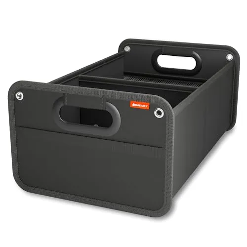 ATHLON TOOLS Kofferraumtasche faltbar - Stabiler Kofferraum-Organizer - Kofferraumtasche für optimalen Stauraum, faltbar und mit Anti-Rutsch-Klett für sicheren Halt. Ideal für Einkäufe und Auto Pflegeprodukte, wasser- und schmutzabweisend.