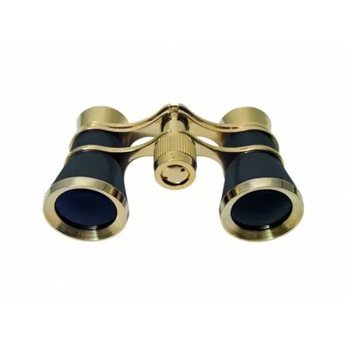 Braun Phototechnik Binocular 3x25 gold/schwarz Fernglas - Fernglas mit 3-facher Vergrößerung, ideal für Naturbeobachtungen und Sportevents, inklusive hochwertigem Zubehör.