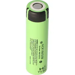 Panasonic NCR18650B Li-Ion Akku ohne Kopf, Flat Top 65,3x18,5mm 3,6 bis 3,7V 3400mAh für Schwachstromanwendungen