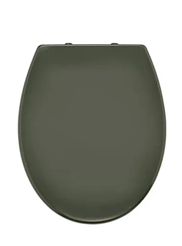 Ridder WC-Sitz Miami grau mit Soft-Close - Toilettendeckel mit Soft-Close-Mechanismus für sanftes Schließen, einfache Montage dank Top-Fixing und hygienische Reinigung durch Easy Click’n’Clean.
