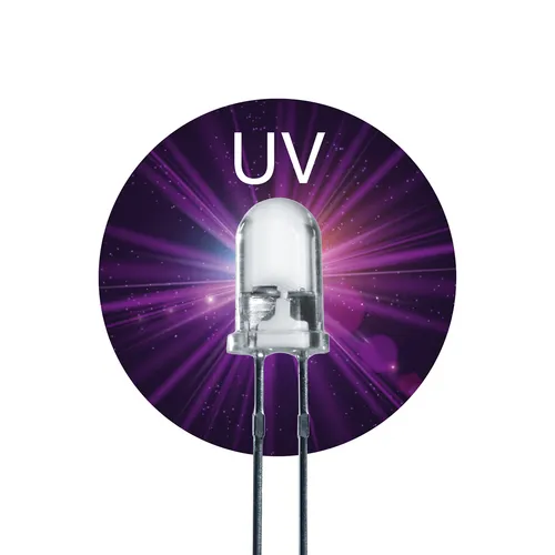 50x LED Leuchtdiode 3mm UV ultraviolett Schwarzlicht rund Dioden LUMETHEUS
