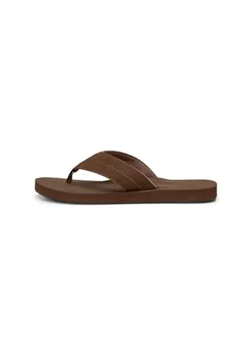 Marc O'Polo Zehentrenner Model Paquale mit Rindlederriemen dunkelbraun, 43 - Eleganter Zehentrenner Model Paquale mit robustem Rindlederriemen und komfortablem Canvas-Steg. Ideal für stilvolle Sommerlooks.
