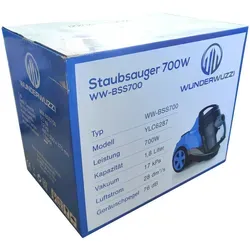 Wunderwuzzi WW-BSS700 Beutelloser Staubsauger 700W - Der Wunderwuzzi WW-BSS700 Staubsauger mit 700W überzeugt durch seine Beutellosigkeit und vielseitige Nutzung. Ideal für Teppiche, Holzfußböden und Möbelpflege – ein kraftvoller Helfer im Haushalt.